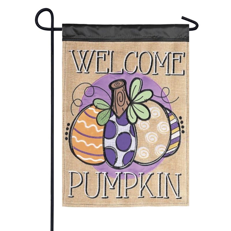 Welcome Pumpkin Garden Flag